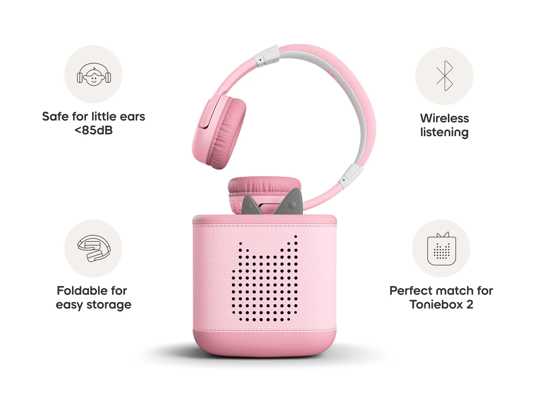 Bluetooth Headphones: Cloud Pink - Toniebox 2 - Image 4